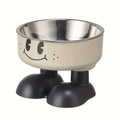 Smiley Raised Cat Bowl – Stainless Steel Insert