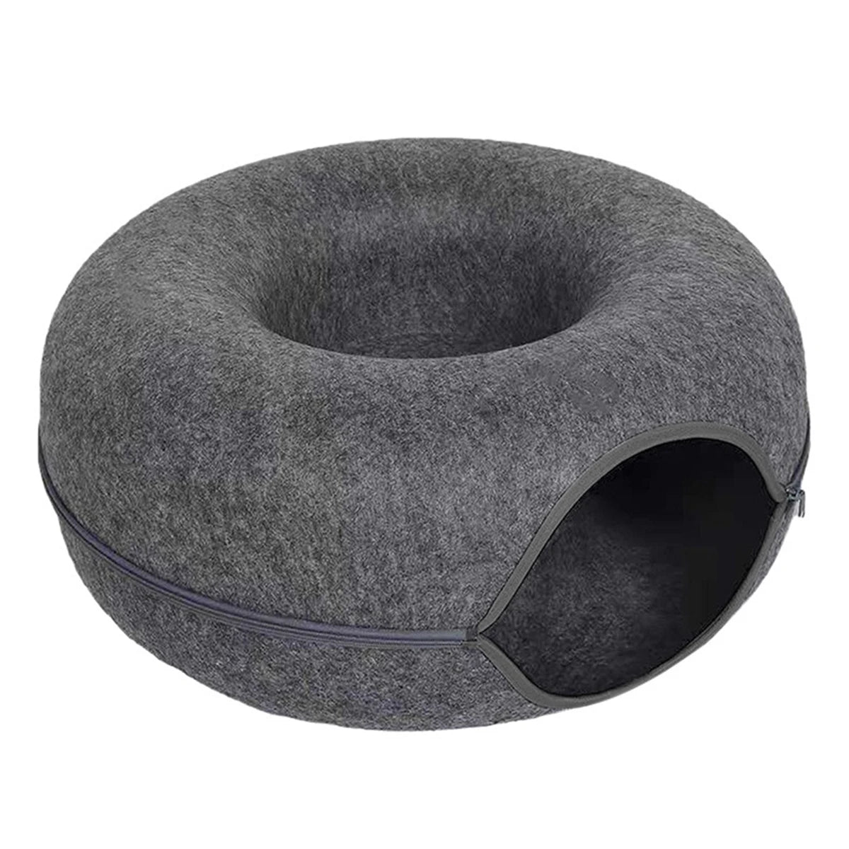 Donut Den – Felt Cat Tunnel Bed (50 cm)