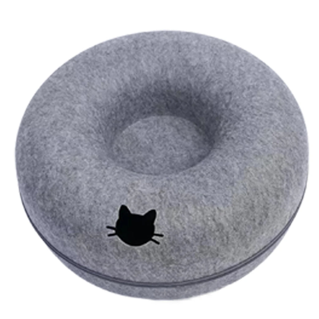Donut Den – Felt Cat Tunnel Bed (50 cm)