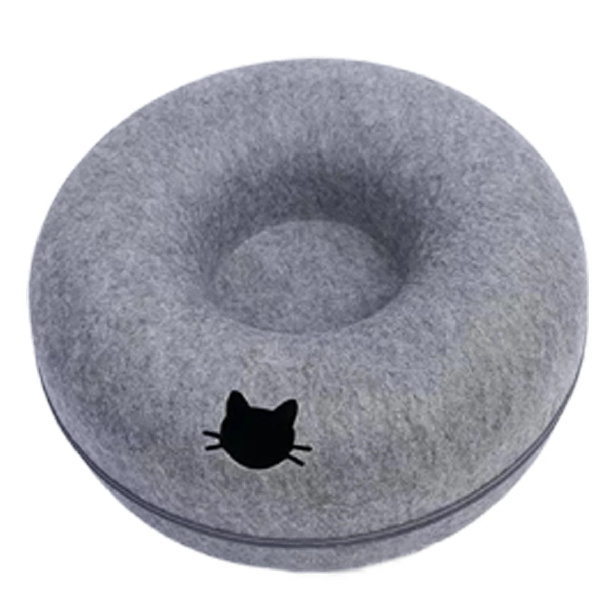 Donut Den – Felt Cat Tunnel Bed (50 cm)