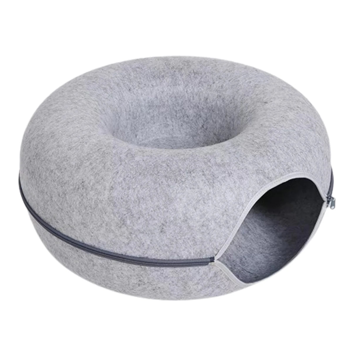 Donut Den – Felt Cat Tunnel Bed (50 cm)