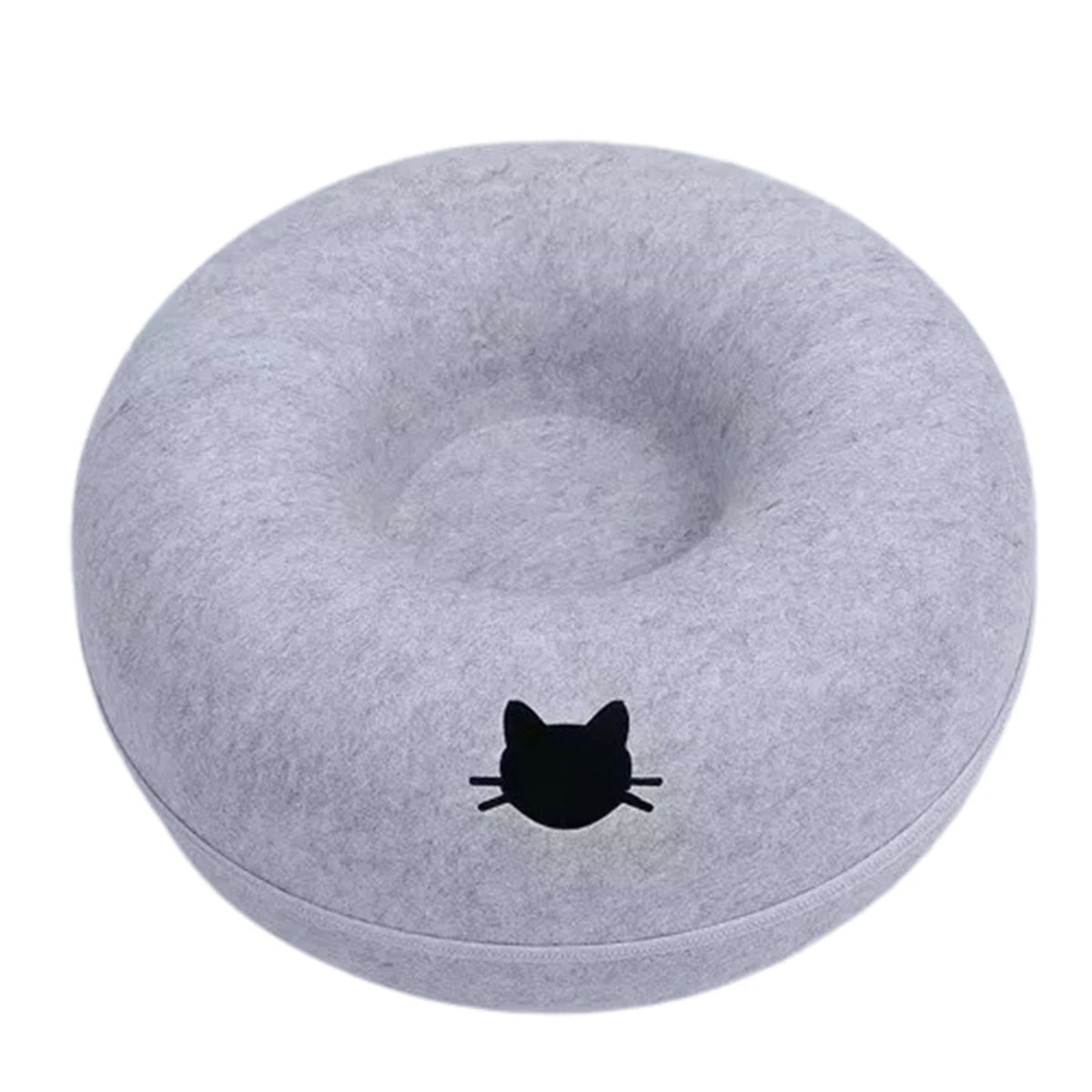 Donut Den – Felt Cat Tunnel Bed (50 cm)